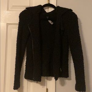black sherpa jacket